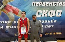 Юный георгиевский боец победил в Первенстве СКФО по греко-римской борьбе